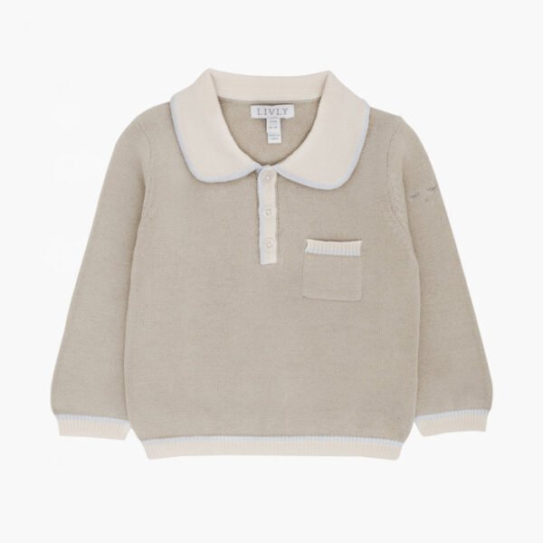 Տրիկոտաժե օձիքով սվիտեր Livly