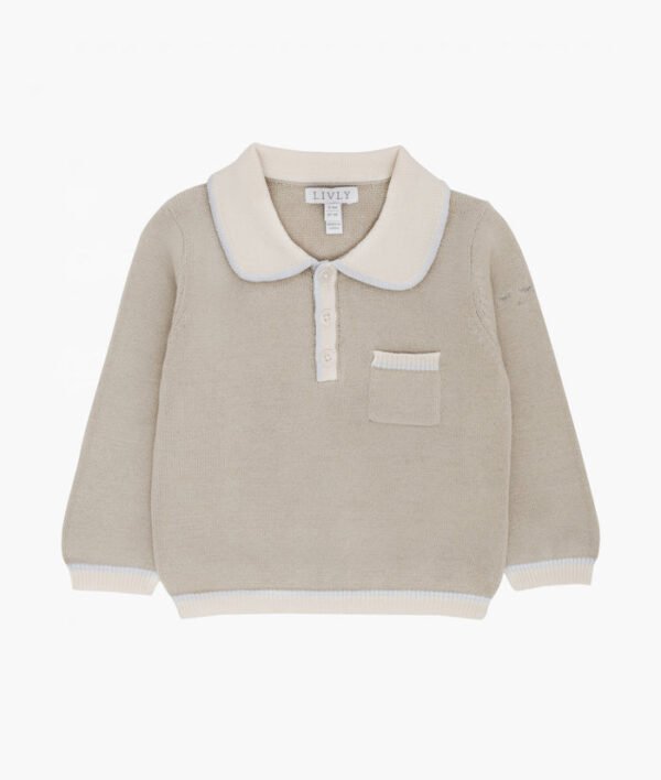 Տրիկոտաժե օձիքով սվիտեր Livly