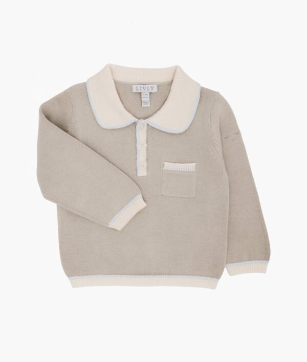 Տրիկոտաժե օձիքով սվիտեր Livly