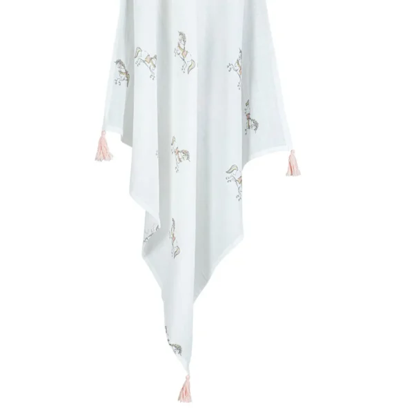 Բամբակյա մուսլինե փաթաթոց ծոպերով