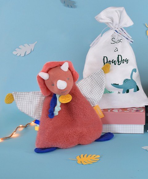 Փափուկ դինոզավր տիկնիկ Լու՝ նարնջագույն։