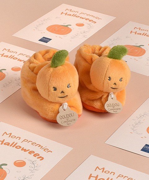 Դդմի տեսքով մանկական կոշիկներ - 0-6 ամիս