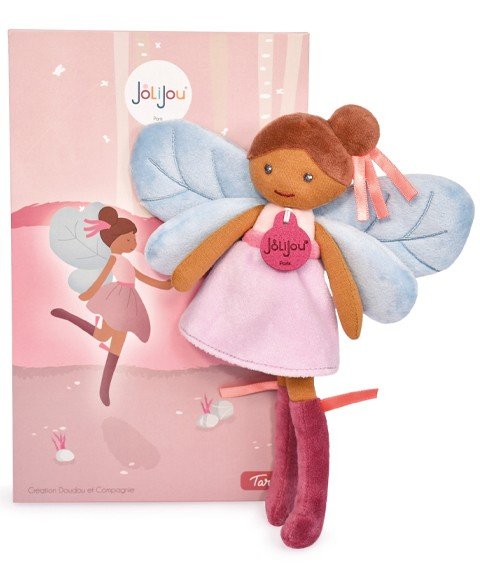 Փափուկ տիկնիկ՝ անտառի ֆեյ, Տարա — մանուշակագույն և կապույտ։