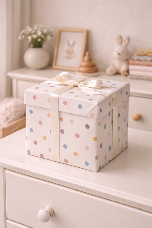 Գունավոր կետերով նվերային փաթեթավորման թուղթ 