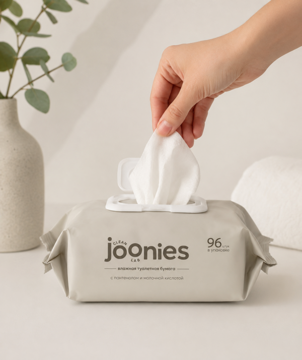 Խոնավ զուգարանի թուղթ փոքրիկների համար Joonies